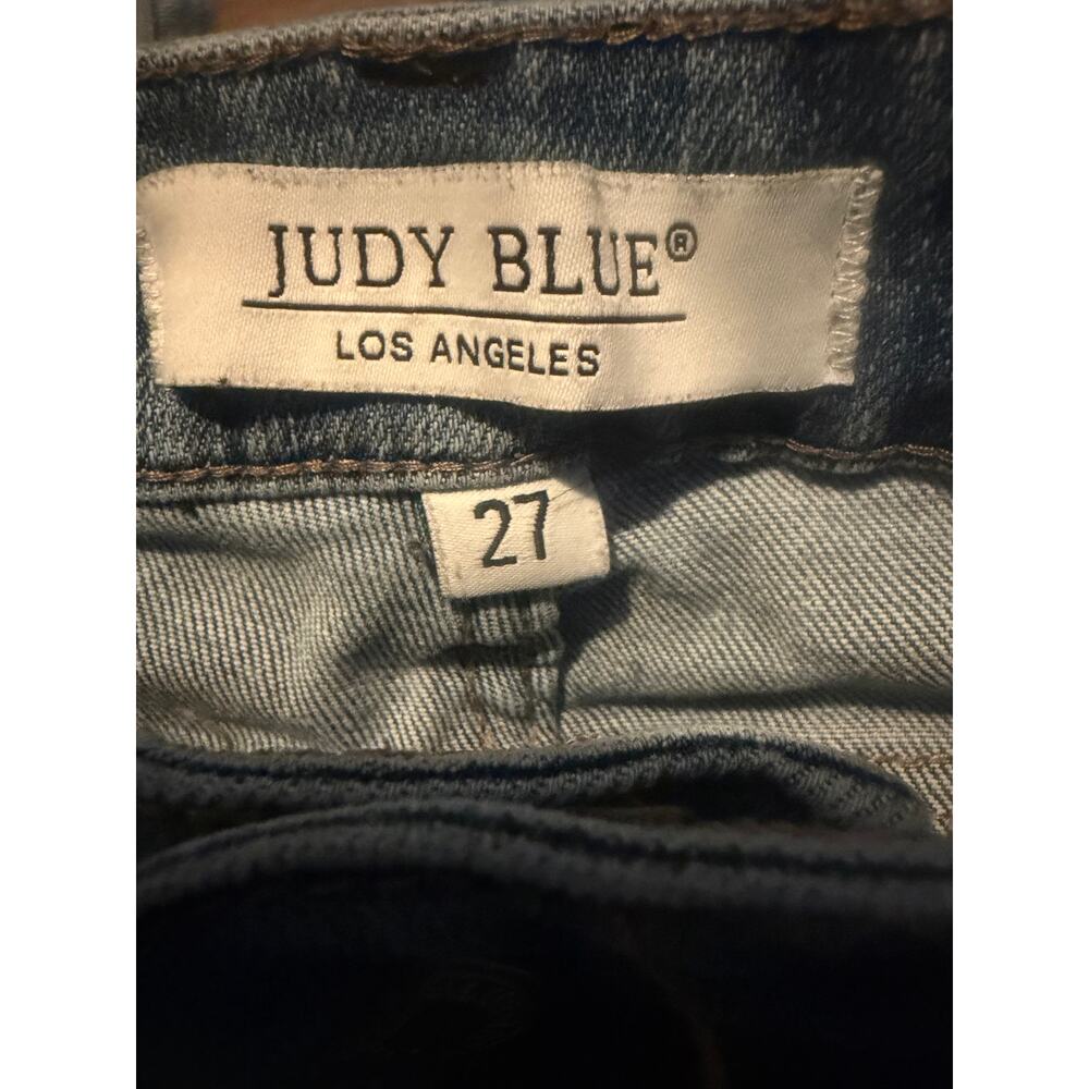 Judy blue women’s distressed relaxed fit blue jean - Picture 10 of 16